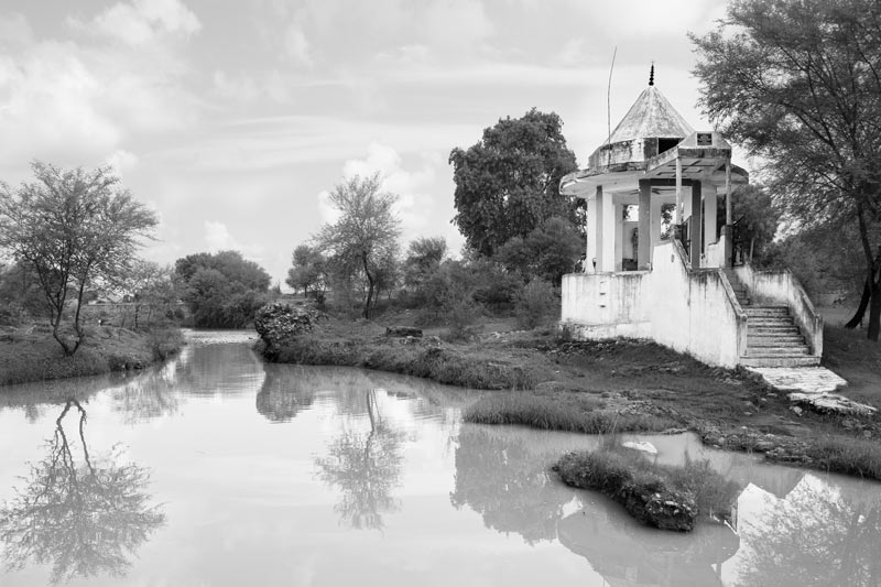 Arvari Mata ka Mandir - a temple dedicated to river goddess Arvari on the banks of rejuvenated Arvari river in Alwar district, Rajasthan